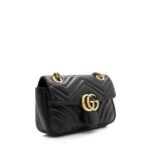 Gucci Matelasse Leather GG Marmont Mini Shoulder Bag (SHF-V1dIip) - Image 2