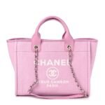 Chanel Mixed Fibers Deauville Tote Pink