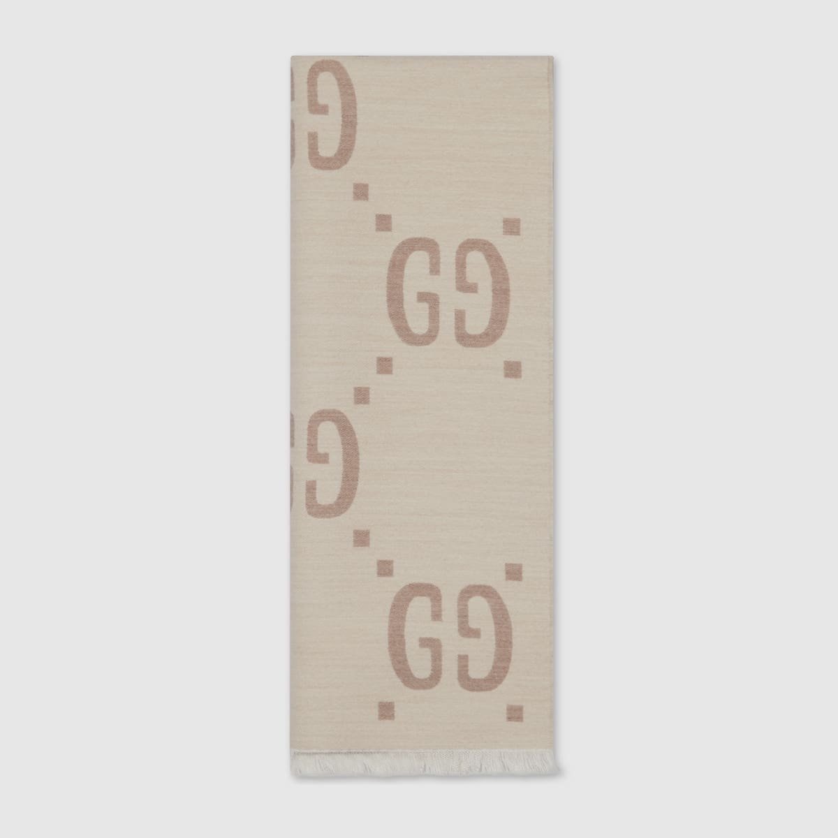 10001-35 Gucci jacquard wool silk scarf - Image 1