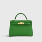 Hermès Kelly Mini Epsom Vert Yucca Sellier Gold Hardware
