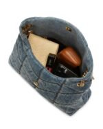 Saint Laurent Denim LouLou Puffer Bag - Image 4