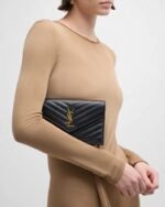 Saint Laurent Small YSL Wallet on Chain in Quilted Leather - Image 5