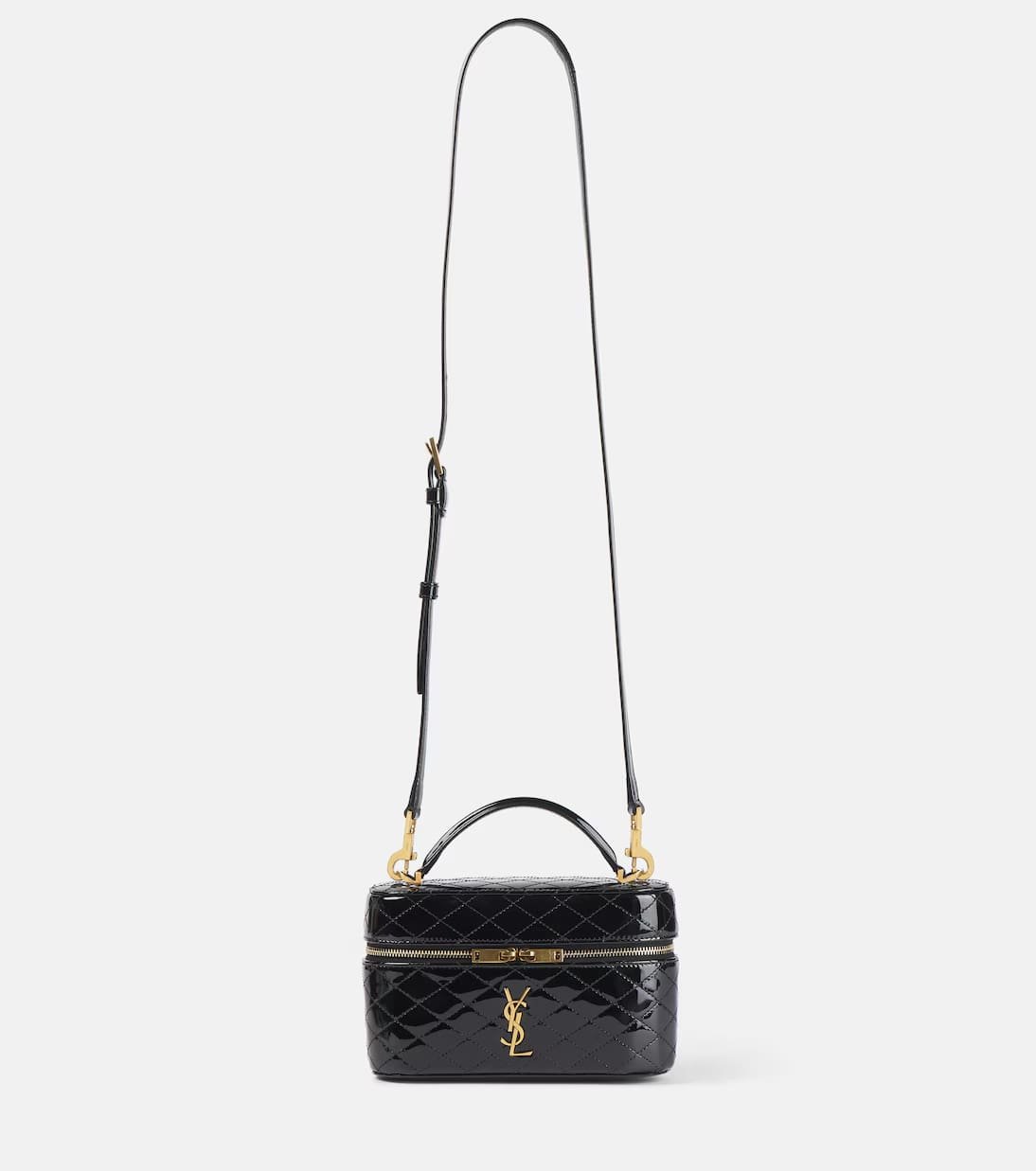 42c4d881335bdb45d9f0a12adbe50f63 Saint Laurent Gaby quilted patent leather vanity bag - Image 1