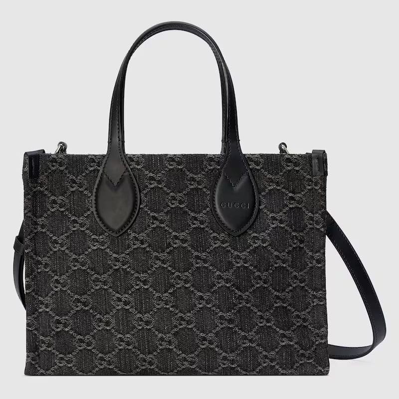 4IJXK5Ze-Gucci-Ophidia-GG-medium-tote-bag-black-and-grey-denim-Detail-2 GUCCI OPHIDIA GG MEDIUM TOTE BAG - Image 1