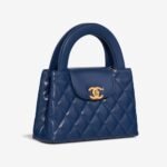 Chanel Kelly Medium Bag in Vintage Calfskin Leather, Dark Blue - Image 4