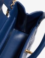 Chanel Kelly Medium Bag in Vintage Calfskin Leather, Dark Blue - Image 8