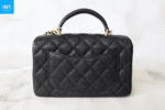 Chanel Top Handle Mini Rectangular, Black Caviar with Matte Gold Hardware - Image 3