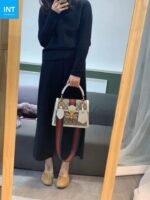 Gucci Queen Margaret Top Handle Bag GG Coated Canvas with Leather Small - Image 10
