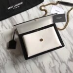 Saint Laurent  Calfskin Bi-Color Medium Monogram Sunset Black Pearl White - Image 4