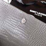 Saint Laurent Grey Crocodile Embossed Kate Medium - Image 8