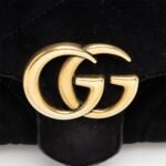 GUCCI Matelasse Velvet GG Marmont Mini Shoulder Bag (SHF-22601) - Image 8