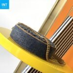 Saint Laurent Round Quilted Denim Crossbody Bag - Image 8
