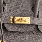 Hermès Birkin 25 Togo Gris Etain Gold Hardware - Image 7