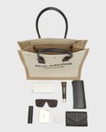 Saint Laurent Rive Gauche Small Tote in Canvas - Image 9