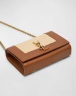 Saint Laurent Kate Small YSL Wallet on Chain in Linen and Leather - Image 2