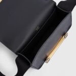 Hermès Geta Bag Chevre Black Gold Hardware - Image 8