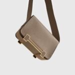 Hermès Geta Bag Chevre Etoupe Gold Hardware - Image 2