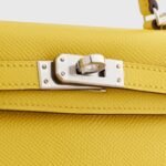 Hermès Kelly Mini Epsom Jaune de Naples Palladium Hardware - Image 6