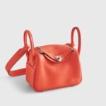 Hermès Lindy 20 Clemence Go Orange Field Palladium Hardware - Image 2