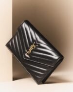 Saint Laurent Small YSL Wallet on Chain in Quilted Leather - Image 7