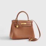 Hermès Kelly 28 Togo Gold Retourne w/Nata Strap Gold Hardware - Image 2