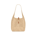 Saint Laurent Le 5 À 7 in Raffia Crochet and Smooth Leather