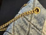 SAINT LAURENT PUFFER SMALL IN SUEDE AND DENIM - Image 5