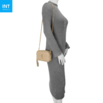 Saint Laurent Calfskin Matelasse Monogram Lou Camera Bag Dark Beige - Image 6