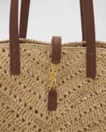 Saint Laurent Panier Medium YSL Tote Bag in Raffia - Image 5
