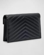 Saint Laurent Small YSL Wallet on Chain in Quilted Leather - Image 6