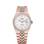 Rolex Land-Dweller 127285TBR Rose Gold Intense White Dial Diamond Bezel