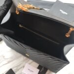 Saint Laurent Envelope Large Bag In Quilted Grain De Poudre Embo - Image 5