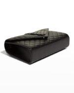 Saint Laurent Envelope Triquilt Medium YSL Shoulder Bag in Grained Leather - Image 6