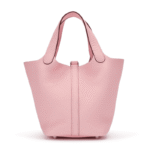 Hermès Rose Sakura Clemence Picotin 18 Palladium Hardware - Image 2