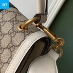Gucci Queen Margaret Top Handle Bag GG Coated Canvas with Leather Small - Image 5