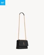 Saint Laurent SUNSET MEDIUM IN CROCODILE-EMBOSSED LEATHER - Image 3