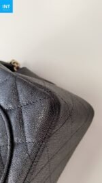 Chanel Top Handle Mini Rectangular, Black Caviar with Matte Gold Hardware - Image 9