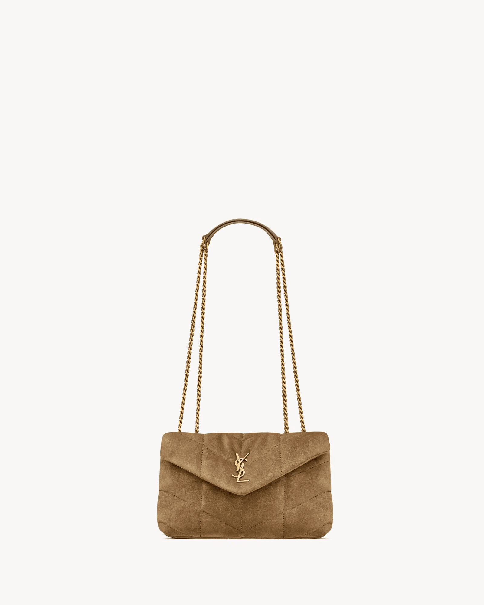 f2c4e57a7187343db5ab44643ce34db1 Saint Laurent Toy PUFFER in suede - Image 1