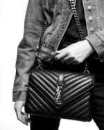 Saint Laurent College Medium In Matelasse Leather - Image 7