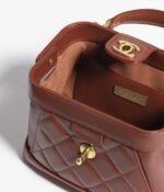 Chanel Polished Lambskin & Gold-Tone Metal Brown - Image 4