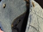 SAINT LAURENT PUFFER SMALL IN SUEDE AND DENIM - Image 8
