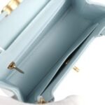 Chanel Small Kelly Shopper Light Blue Shiny Aged Calfskin Brushed Gold Hardware - Image 5