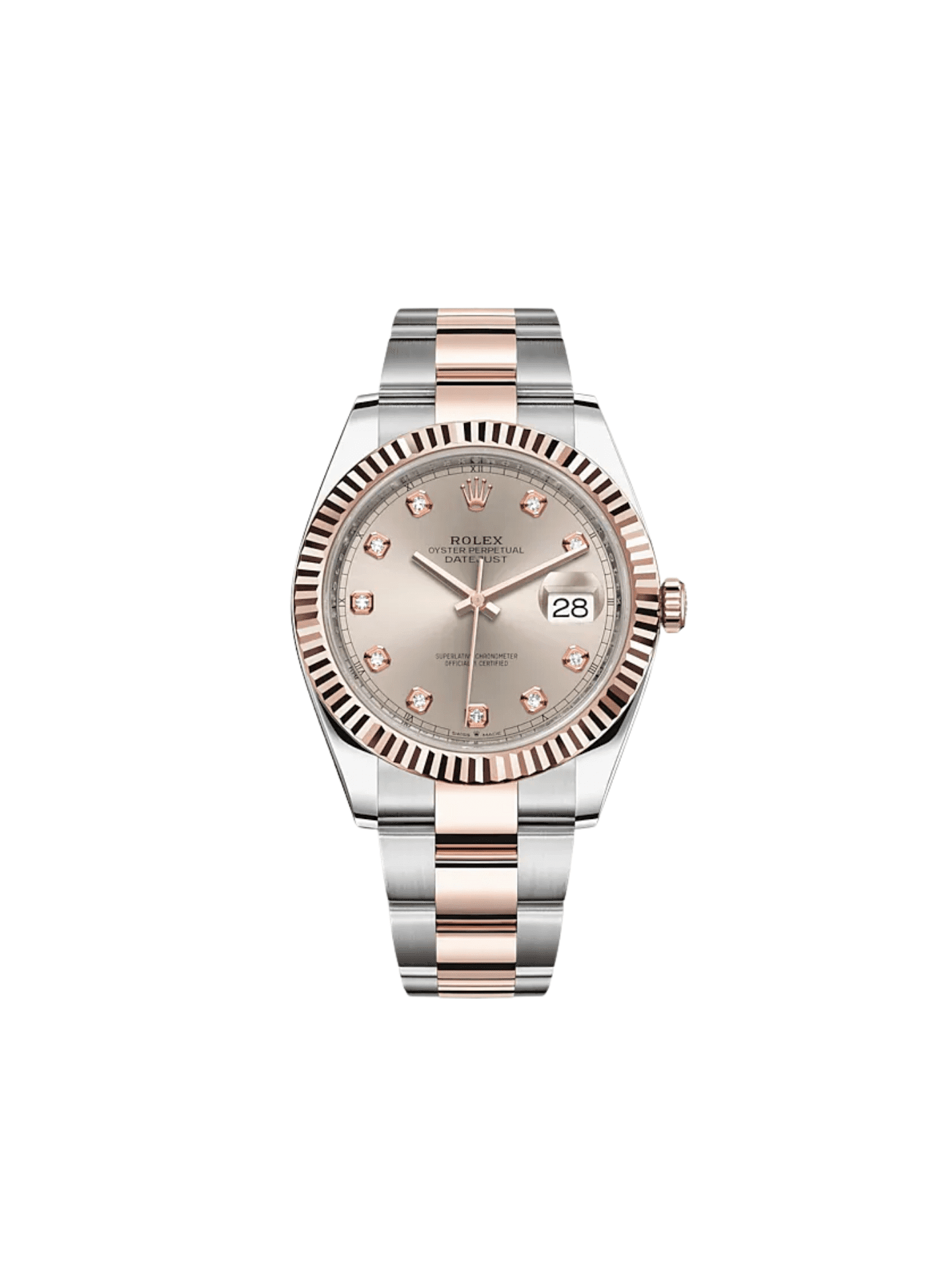 rolex-datejust-41-rose-gold-steel-sundust-diamond-dial-126331-rolex-40267996496116 Rolex Datejust 41 126331 Rose Gold Stainless Steel Sundust Diamond Dial (2022) - Image 1