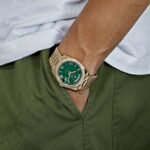 Rolex Day-Date 40 228348RBR Yellow Gold Green Roman Numeral Dial Diamond Bezel (2024) - Image 2