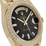 Rolex Day-Date 40 228398TBR Yellow Gold Onyx Baguette Diamond Dial Baguette Bezel (2023) - Image 5