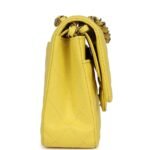 Chanel Medium Classic Double Flap Yellow Caviar Light Gold Hardware - Image 7